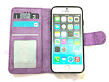 Mermaid phone leather wallet stand removable case cover for Apple / Samsung MN1046-icasecollections