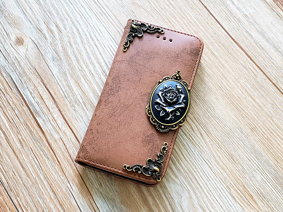 Rose phone wallet removable case for iPhone X XS XR 11 Pro Max 8 7 6 6s Plus Galaxy S10 S9 S8 Plus S7 Edge Note 8 9 10 Plus MN0649