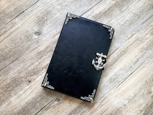 Skull anchor ipad leather case, ipad cover for M4 iPad Pro 11" 13" 2024 M2 iPad Air 11" 13" 2024 iPad Pro 12.9" iPad Air 4 Air 5 MN0975