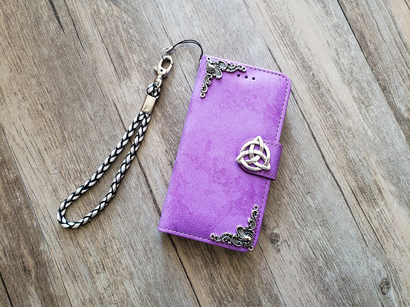 Trinity Celtic Knot phone leather wallet removable case for iPhone X XS XR 11 12 Pro Max 8 7 6 Galaxy S20 S10 S9 Note 20 8 9 10 Plus MN1016