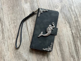 Victorian Mermaid Zipper leather wallet case for iPhone X XS XR 13 14 pro max Galaxy S23 S22 S21 S20 Ultra S10 S9 Note 20 9 10 Plus MN2799