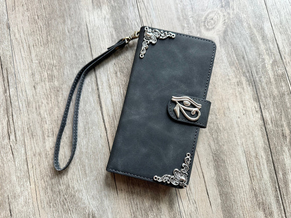 Horus Eye Zipper leather wallet case for iPhone X XS XR 11 12 13 14 pro max Galaxy S23 S22 S21 S20 Ultra S10 S9 Note 20 10 Plus MN2824
