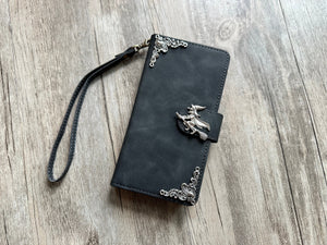 Witch Zipper leather wallet case for iPhone X XS XR 11 12 13 14 pro max Galaxy S23 S22 S21 S20 Ultra S10 S9 S8 Note 20 9 10 Plus MN2827