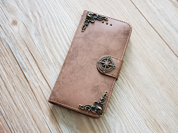 Compass phone leather wallet removable case cover for Apple / Samsung MN0832-icasecollections