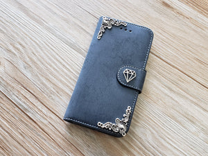 Diamond phone leather wallet removable case cover for Apple / Samsung MN0899-icasecollections
