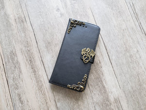 Dragon leather wallet handmade phone case cover for Apple / Samsung MN1156-icasecollections