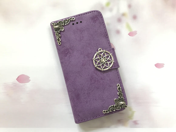 Dreamcatcher phone leather wallet stand removable case cover for Apple / Samsung MN0623-icasecollections