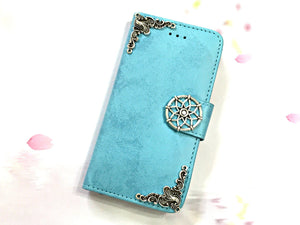 Dreamcatcher phone leather wallet stand removable case cover for Apple / Samsung MN0628-icasecollections