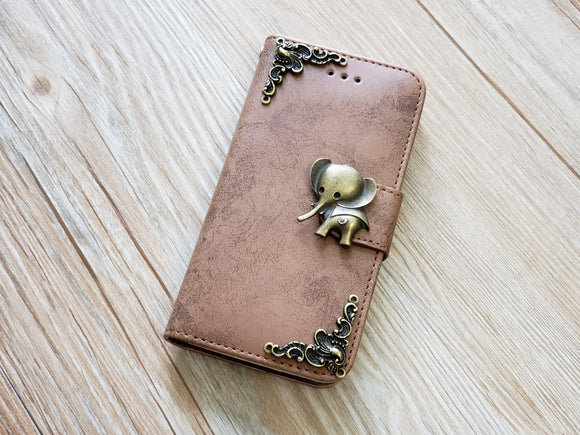 Elephant phone leather wallet removable case cover for Apple / Samsung MN0827-icasecollections