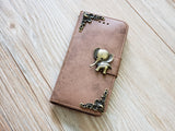 Elephant phone leather wallet removable case cover for Apple / Samsung MN0827-icasecollections