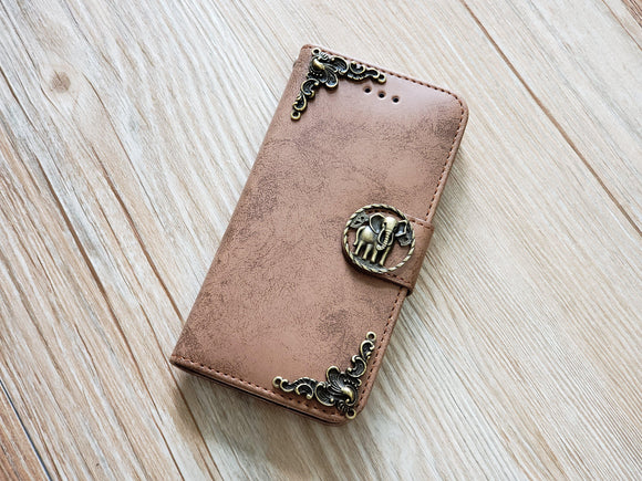 Elephant phone leather wallet removable case cover for Apple / Samsung MN0830-icasecollections