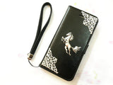Horse handmade phone leather wallet case for Apple / Samsung / MN0068-icasecollections