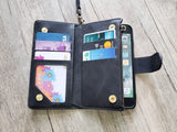 Gothic Poison Zipper leather wallet case for iPhone X XS XR 11 12 Pro Max 8 7 6 6s Samsung S21 S20 Ultra S10 S9 S8 Note 20 9 10 Plus MN2581