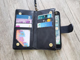 Gothic Owl Zipper leather wallet case for iPhone X XS XR 11 12 Pro Max 8 7 6 Samsung S21 S20 Ultra S10 S9 S8 Note 20 9 10 Plus MN2564