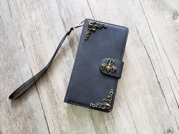 Honey Bee Zipper leather wallet case for iPhone X XS XR 11 12 Pro Max 8 7 6s Galaxy S21 S20 Ultra S10 S9 S8 Note 20 9 10 Plus MN2560