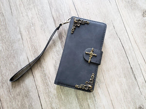 Rose Cross Zipper leather wallet case for iPhone X XS XR 11 12 Pro Max 8 7 6 Samsung S21 S20 Ultra S10 S9 S8 Note 20 9 10 Plus MN2571