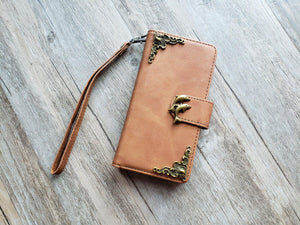 Dolphin Zipper leather wallet case for iPhone X XS XR 11 12 Pro Max 8 7 6s Galaxy S21 S20 Ultra S10 S9 S8 Note 20 8 9 10 Plus MN2608