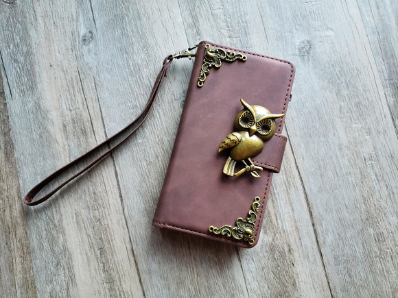 Gothic Owl Zipper leather wallet case for iPhone X XS XR 11 12 13 Pro Max 8 7 6s Samsung S21 S20 Ultra S10 S9 S8 Note 20 8 9 10 Plus MN2660