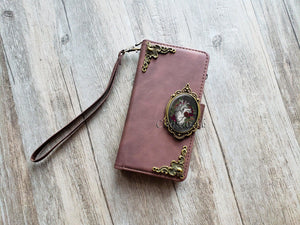 Gothic Anatomical Heart Zipper leather wallet case for iPhone X XS XR 11 12 Pro Max 8 7 6 Samsung S21 S20 Ultra S10 Note 20 9 10 Plus MN2680