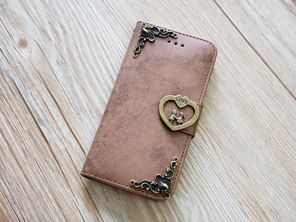 Love phone leather wallet removable case cover for Apple / Samsung MN0824-icasecollections
