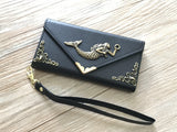 Mermaid handmade phone leather wallet case for Apple / Samsung MN0046-icasecollections