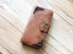 Music skull phone leather wallet removable case cover for Apple / Samsung MN0836-icasecollections