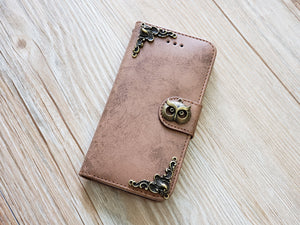 Owl phone leather wallet removable case cover for Apple / Samsung MN0826-icasecollections