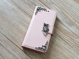 Owl phone leather wallet removable case cover for Apple / Samsung MN0919-icasecollections