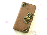Owl phone leather wallet stand removable case cover for Apple / Samsung MN0645-icasecollections