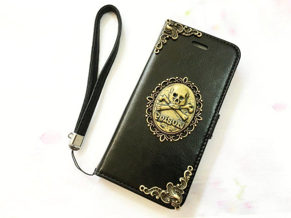 Poison handmade phone leather wallet case for Apple / Samsung MN0066-icasecollections