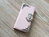 Skull anchor phone leather wallet removable case cover for Apple / Samsung MN0915-icasecollections