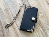 Skull phone leather wallet removable case cover for Apple / Samsung MN1048-icasecollections