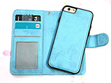 Skull phone leather wallet stand removable case cover for Apple / Samsung MN0626-icasecollections