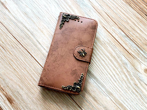 Spider phone leather wallet removable case cover for Apple / Samsung MN0840-icasecollections