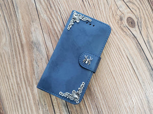 Spider phone leather wallet stand removable case cover for Apple / Samsung MN0777-icasecollections