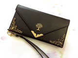 Tree handmade phone leather wallet case for Apple / Samsung MN0102-icasecollections