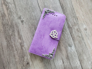 Trinity Celtic Knot phone leather wallet stand removable case cover for Apple / Samsung MN1016-icasecollections