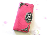 Twin skull phone leather wallet stand removable case cover for Apple / Samsung MN0641-icasecollections