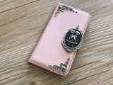 Twin skull removable phone wallet case for Apple / Samsung MN0224-icasecollections